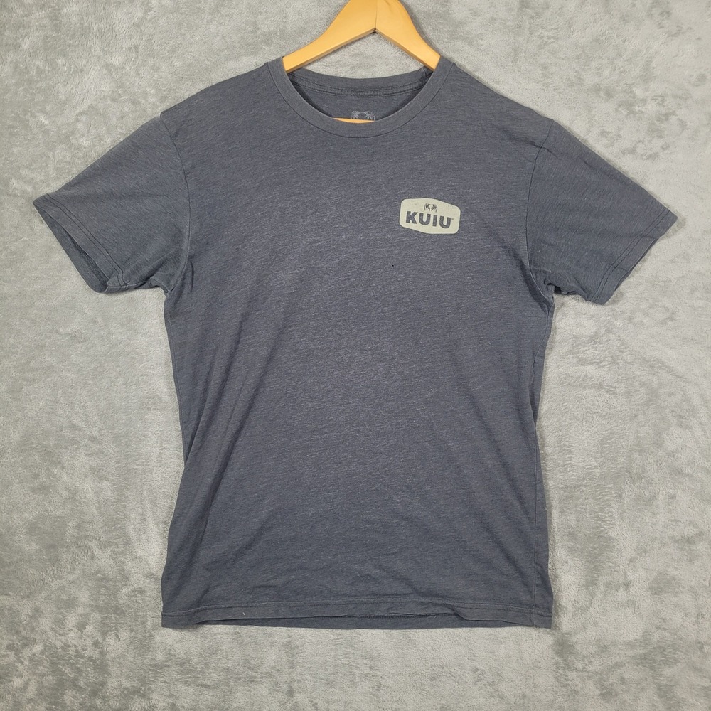 Kuiu T-Shirt Mens Medium Gray Camo Logo Short Sleeve Graphic Outdoor Tee